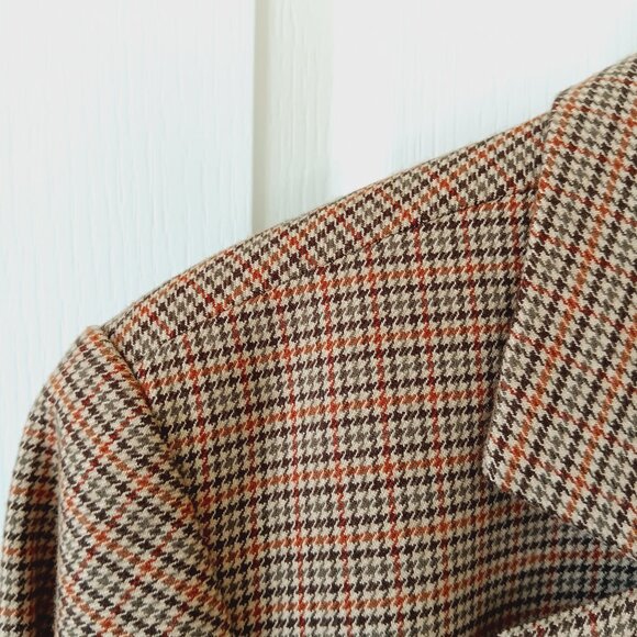 Eloquii Women's Plus Brown Houndstooth Single Button Blazer Size 14 - Picture 3 of 12